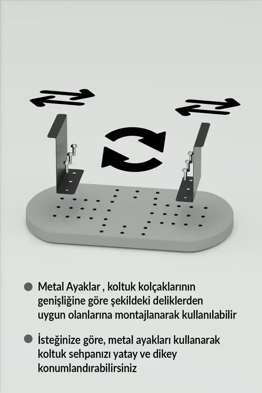 Dekoratif İkili (2 Adet) Yan Sehpa Oval