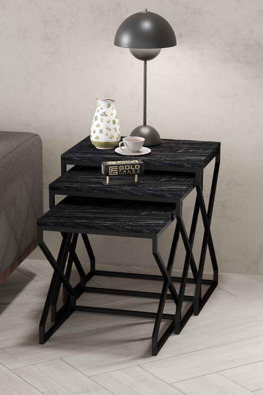 V Lux 3 Piece Zigon Coffee Table