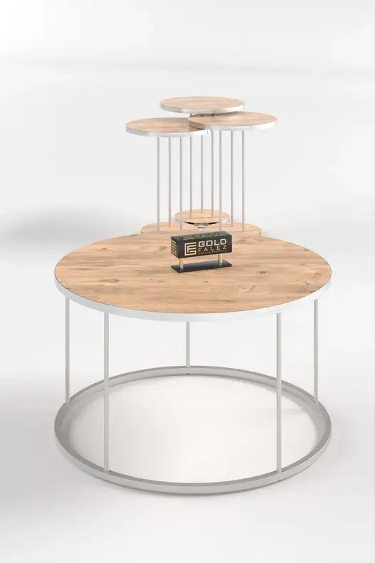 Coffee Table and Zigon Coffee Table Terra Set Silver