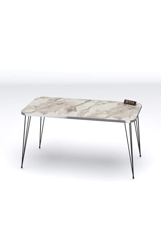 Black Wire Silver Centre Coffee Table Square