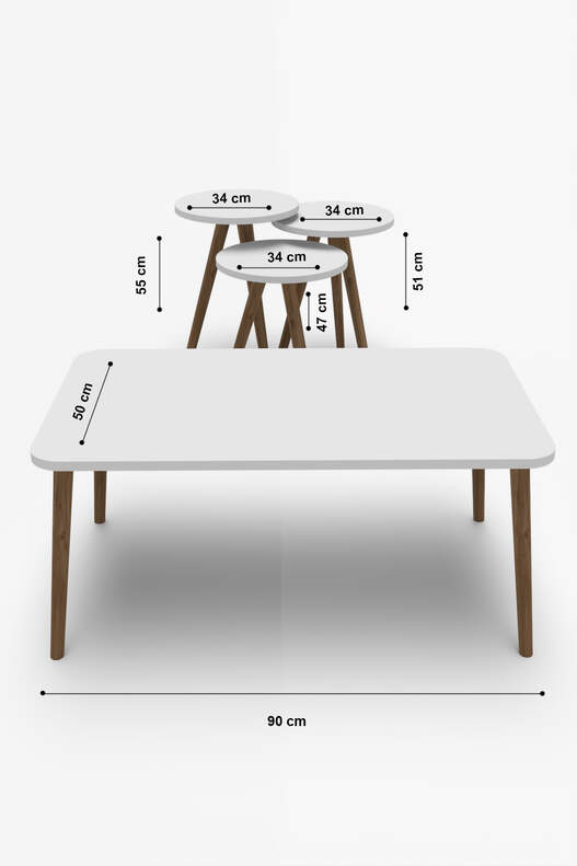 Square Lathe Zigon Centre Coffee Table Set