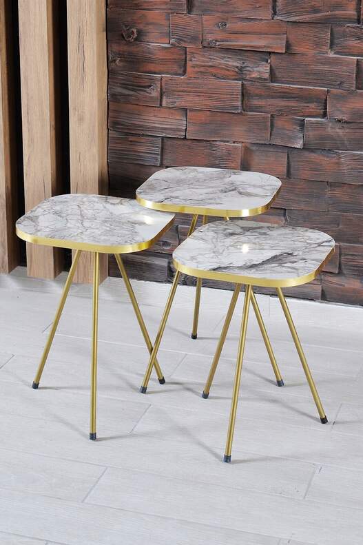 Square Gold Bendir Zigon Coffee Table