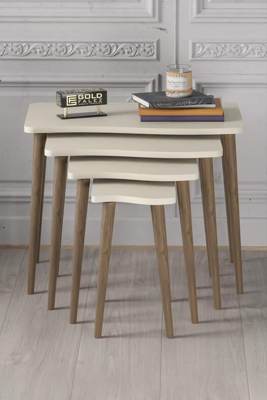 Zigon Coffee Table Wooden 4 Piece Square