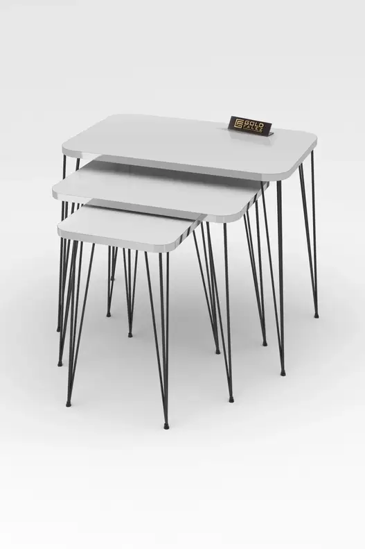 Black Wire Silver Square Zigon Coffee Table
