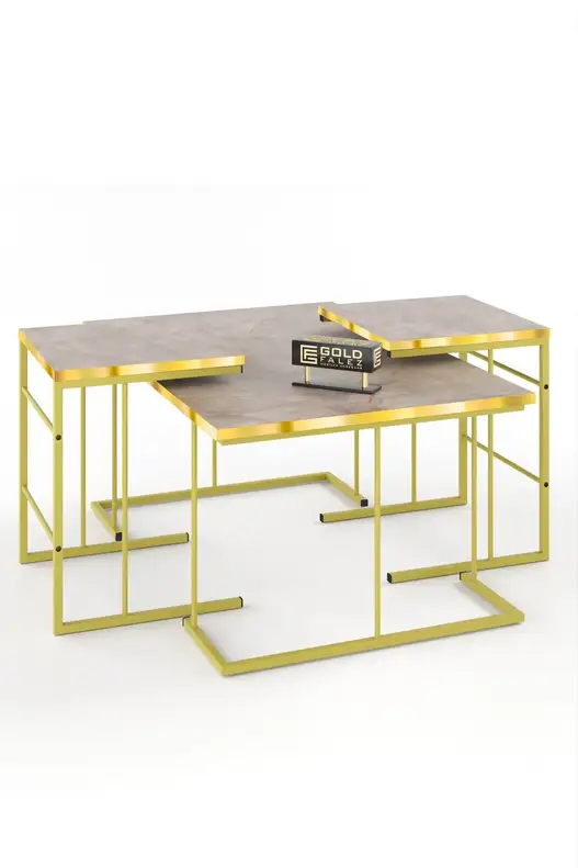 Solo Centre Coffee Table Zigon Coffee Table Gold Set