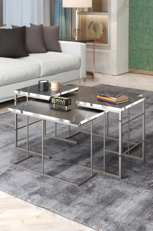 Solo Centre Coffee Table Zigon Coffee Table Silver Set