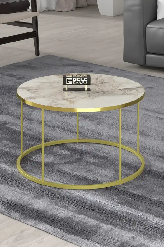 Coffee Table and Zigon Coffee Table Terra Set Gold
