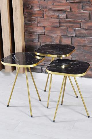Square Gold Bendir Zigon Coffee Table
