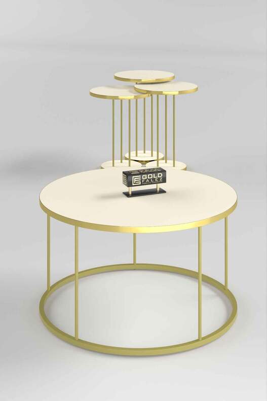Coffee Table and Zigon Coffee Table Terra Set Gold