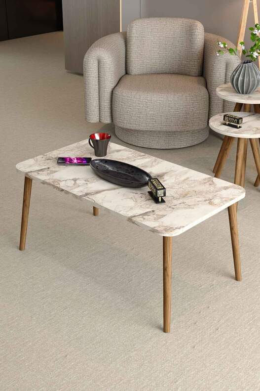 Wooden Centre Coffee Table Square