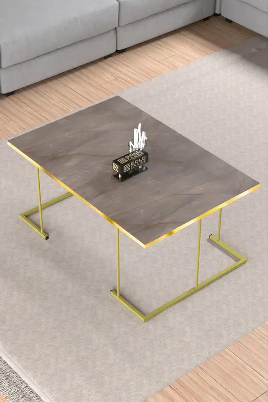 Solo Centre Coffee Table Zigon Coffee Table Gold Set