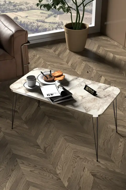 Square Silver Black Wire Coffee Table Set