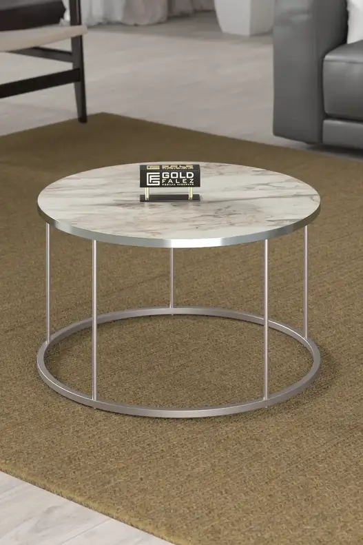 Coffee Table and Zigon Coffee Table Terra Set Silver