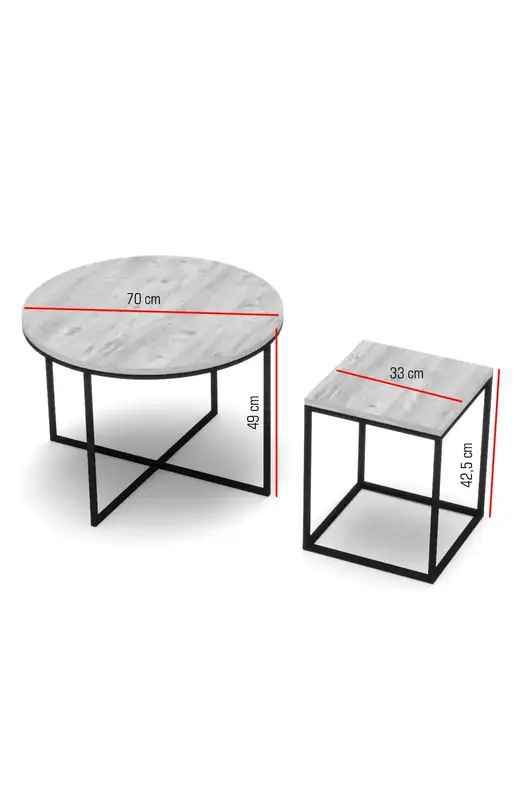 Oval Lux 5 Piece Center and Zigon Coffee Table Set Gold White