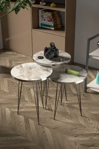 Black Wire Silver Zigon Coffee Table