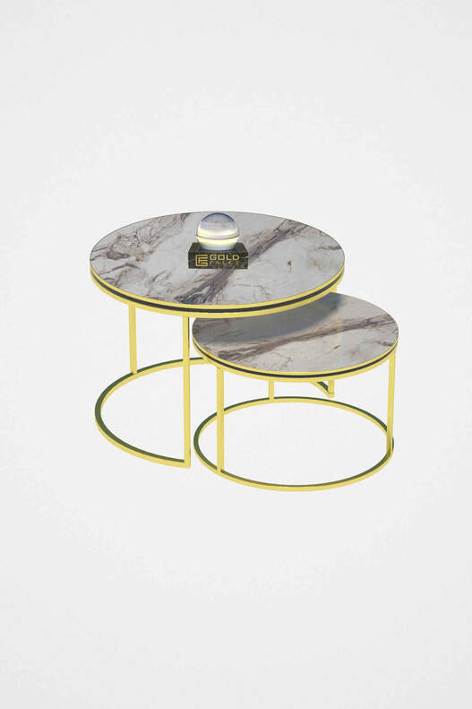 Coffee Table Double Gold Luxury Special
