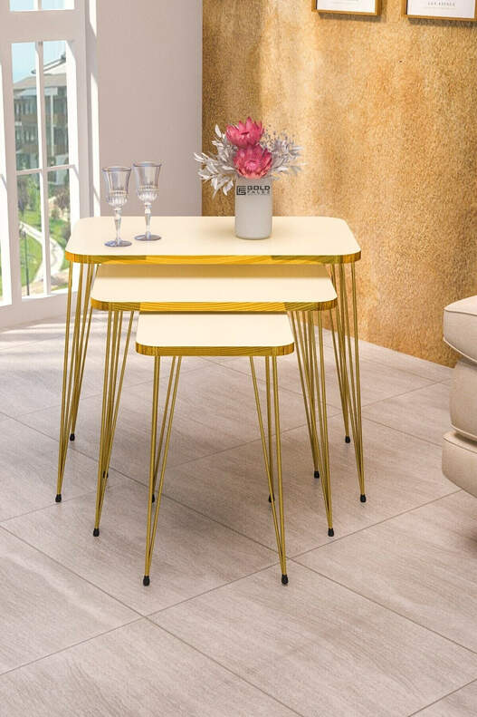 Gold Wire Square Zigon Coffee Table