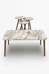 Square Lathe Zigon Centre Coffee Table Set - 47