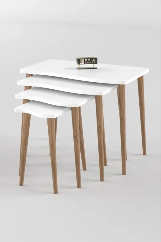 Zigon Coffee Table Wooden 4 Piece Square