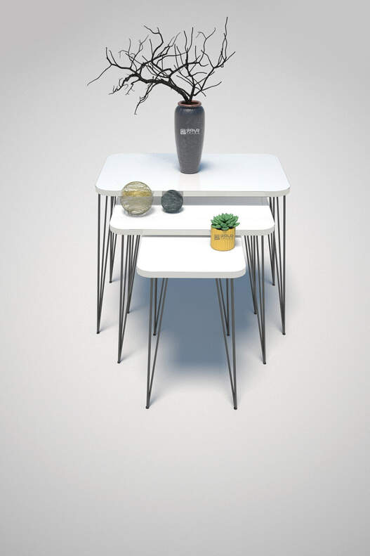 Black Wire Square Zigon Coffee Table