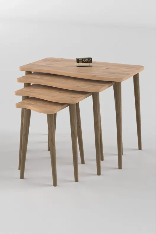 Zigon Coffee Table Wooden 4 Piece Square