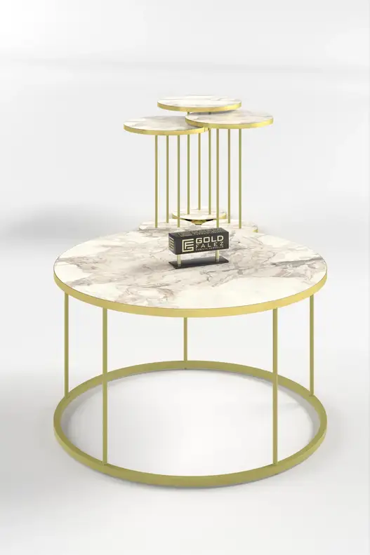 Coffee Table and Zigon Coffee Table Terra Set Gold