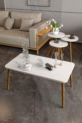 Square Lathe Zigon Centre Coffee Table Set