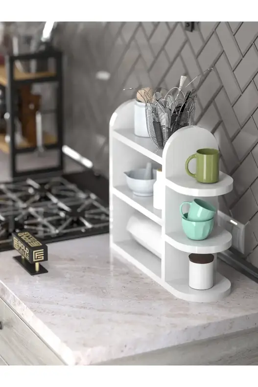Spice Rack Kitchen Shelf with Napkin Holder