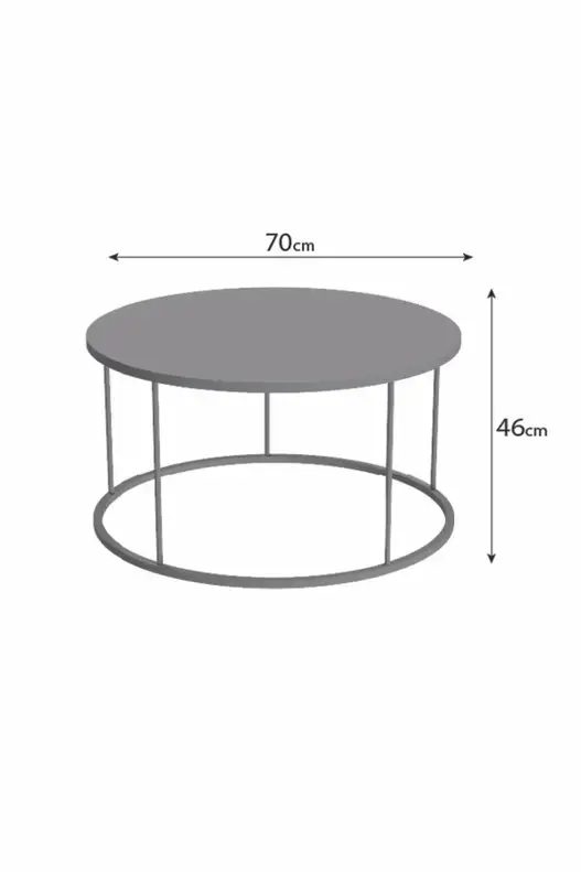 Middle Coffee Table Terra Lux Silver
