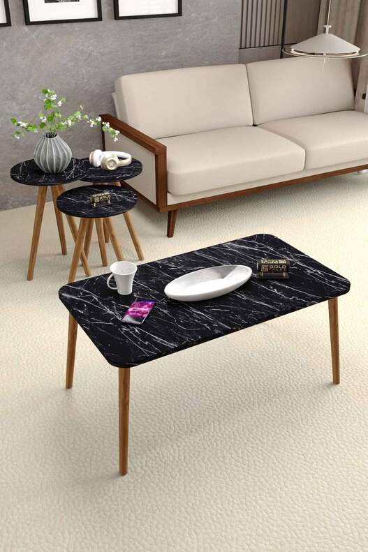 Square Lathe Zigon Centre Coffee Table Set