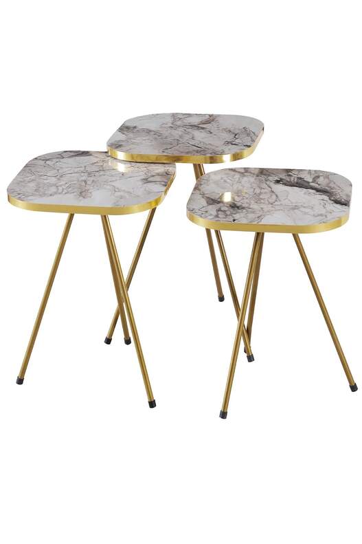 Square Gold Bendir Zigon Coffee Table