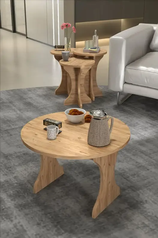 Centre coffee table and Zigon Coffee Table Cork Set