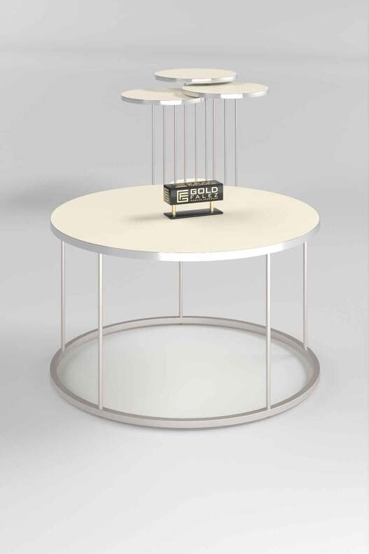 Coffee Table and Zigon Coffee Table Terra Set Silver