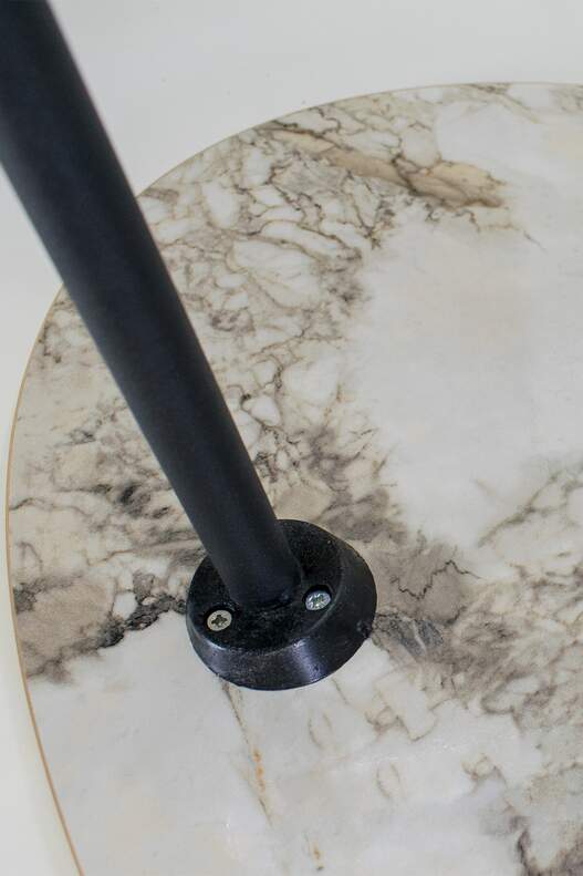 Black Metal Gold Centre Coffee Table Ellipse