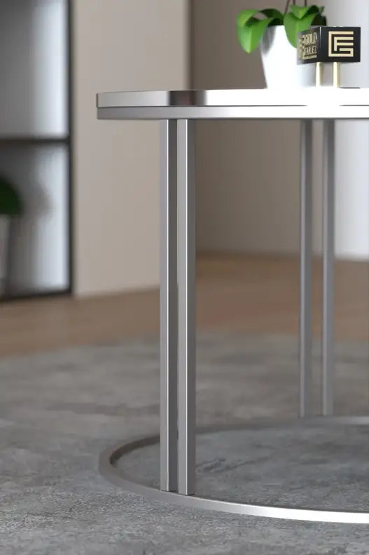 Middle Coffee Table Single Silver Luxury Special