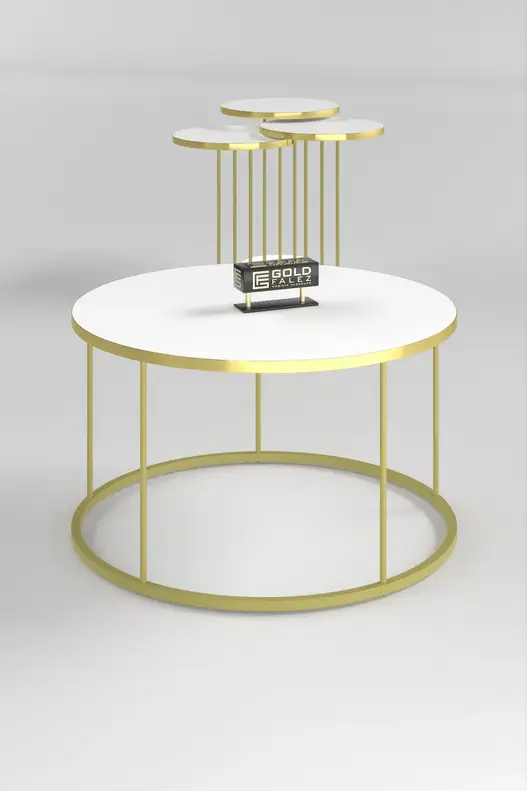 Coffee Table and Zigon Coffee Table Terra Set Gold