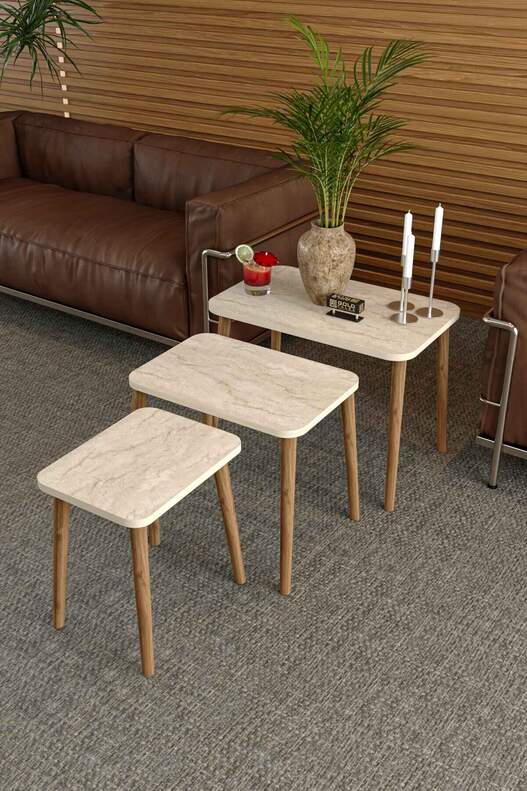 Wooden Square Zigon Coffee Table