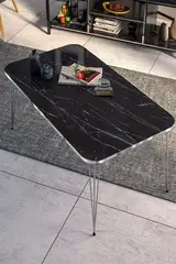 Gümüş Tel Orta Sehpa Kare