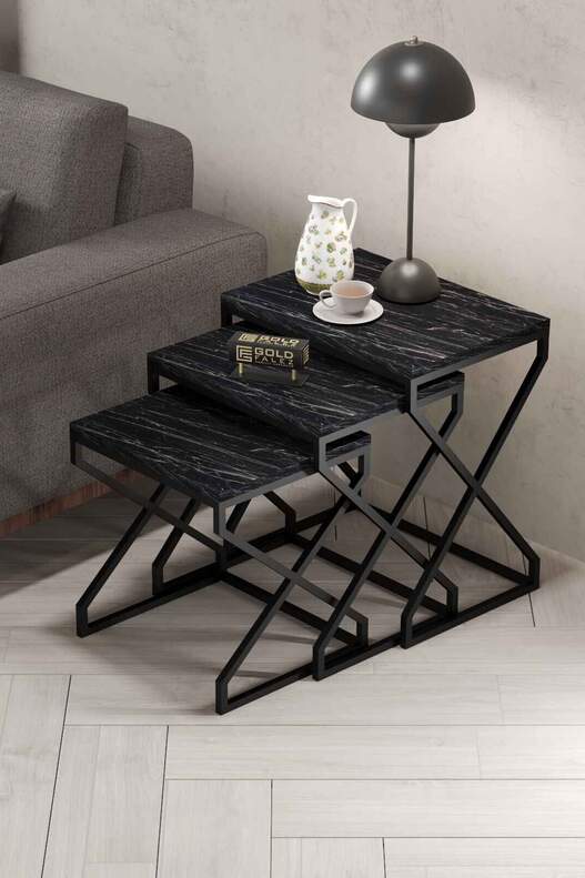 V Lux 3 Piece Zigon Coffee Table