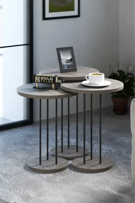 Siyah Terra Zigon Sehpa