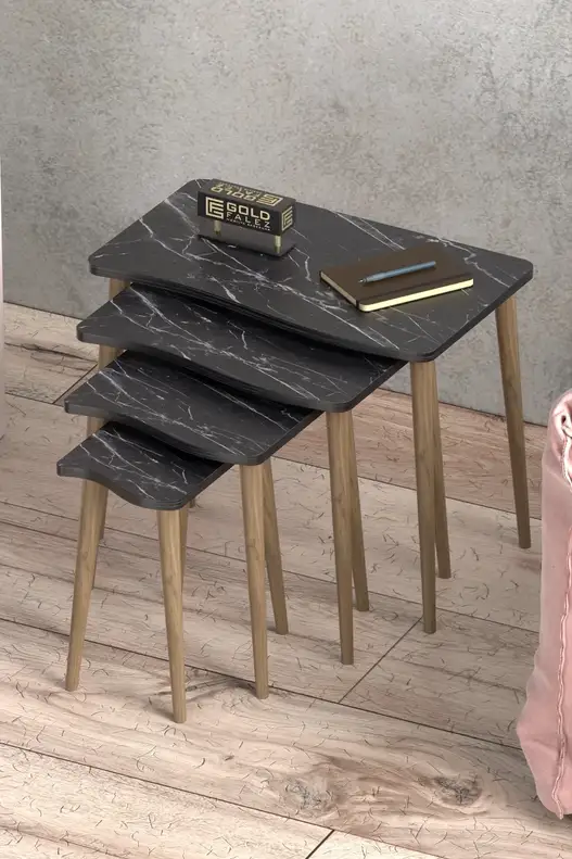 Zigon Coffee Table Wooden 4 Piece Square