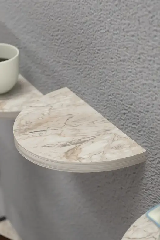 3'lü Oval Duvar Rafı