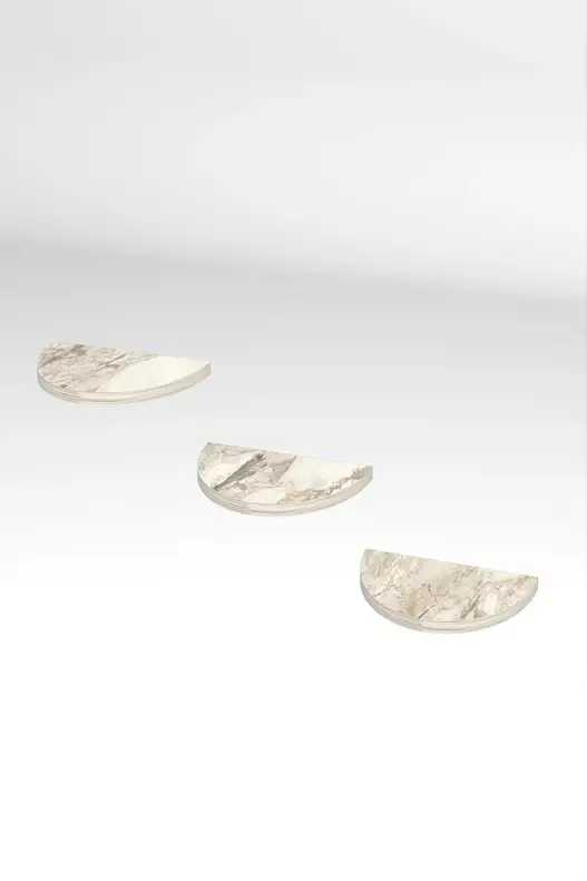 3'lü Oval Duvar Rafı