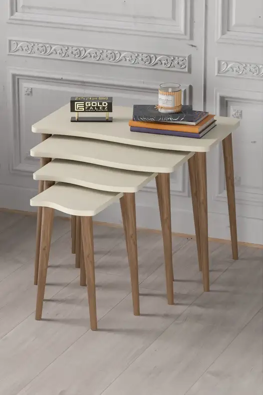 Zigon Coffee Table Wooden 4 Piece Square