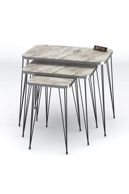 Black Wire Silver Square Zigon Coffee Table