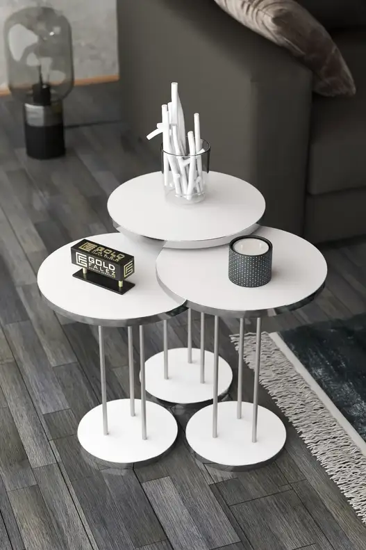 Coffee Table and Zigon Coffee Table Terra Set Silver