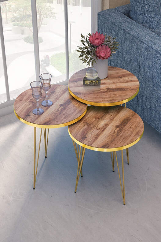 Gold Wire Zigon Coffee Table