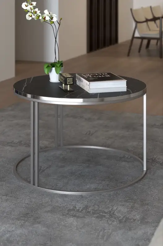 Middle Coffee Table Single Silver Luxury Special