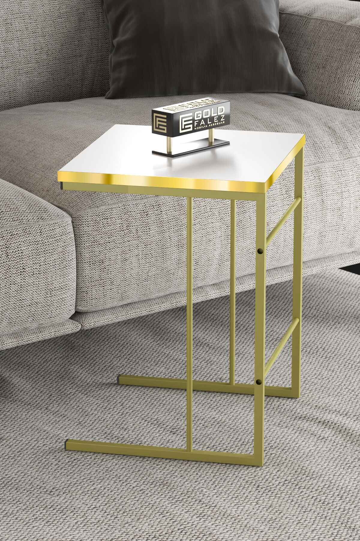 Solo Altın Zigon Sehpa - 57 cm - Detay