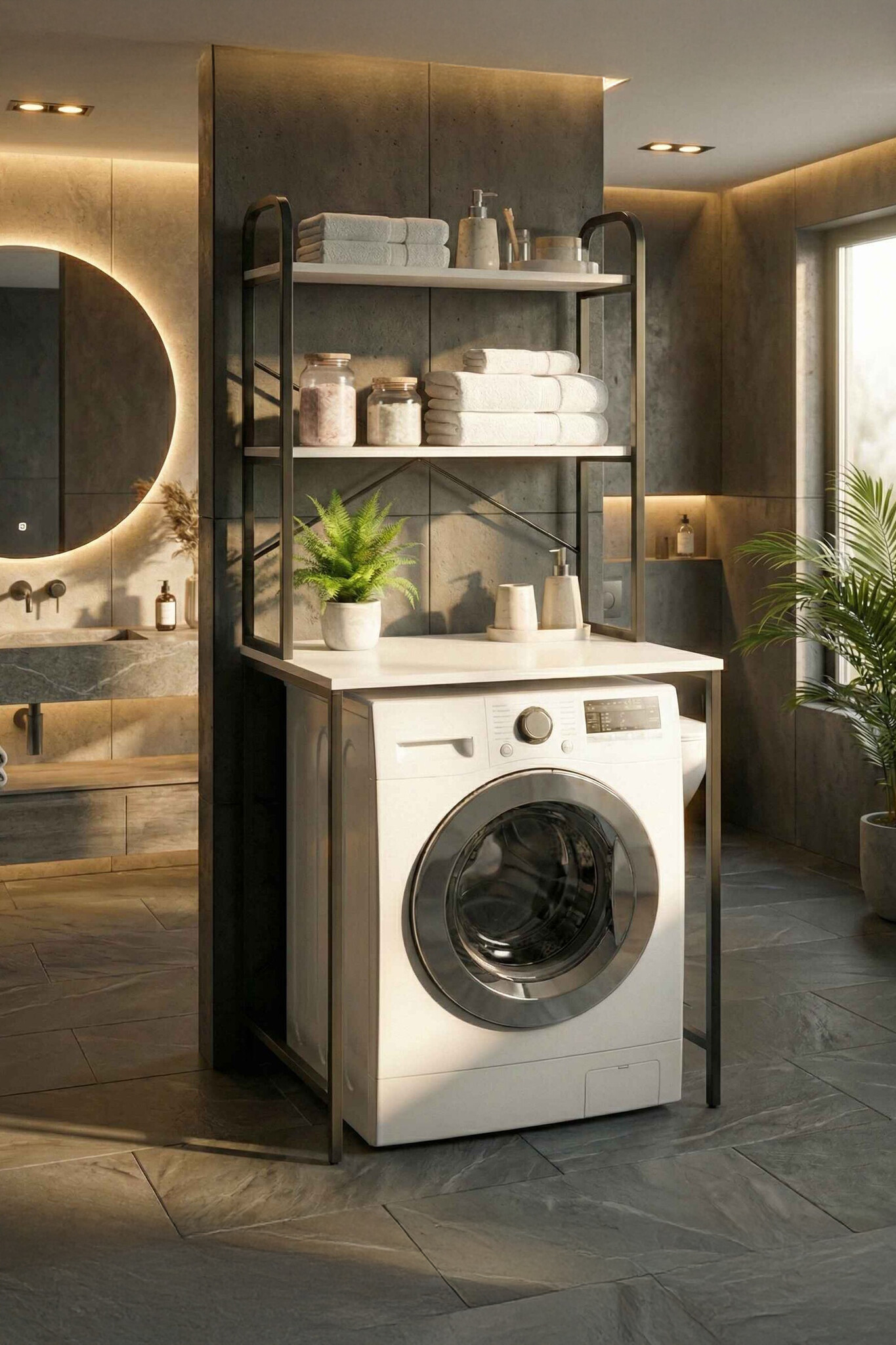 2 Raflı Metal Banyo Düzenleyici